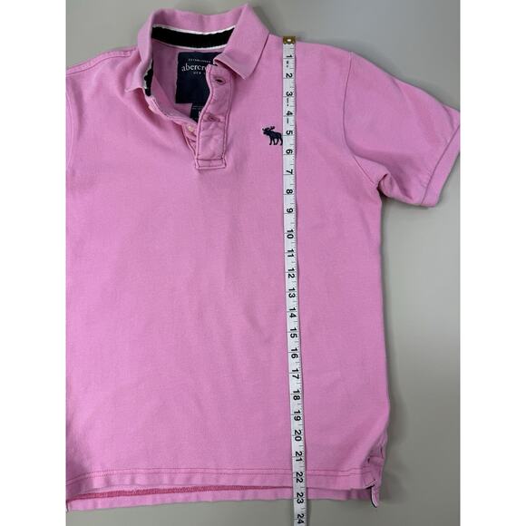 VTG Y2K Abercrombie & Fitch Women’s Polo M Pink Moose Preppy College Millennial - Picture 10 of 14